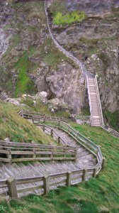 Steep steps leading up to the castle