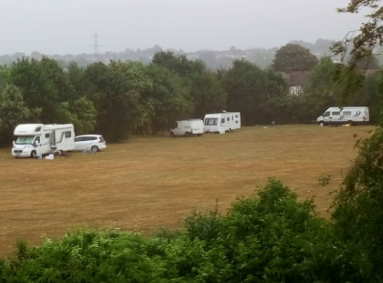 Travellers in Cheam 2018
