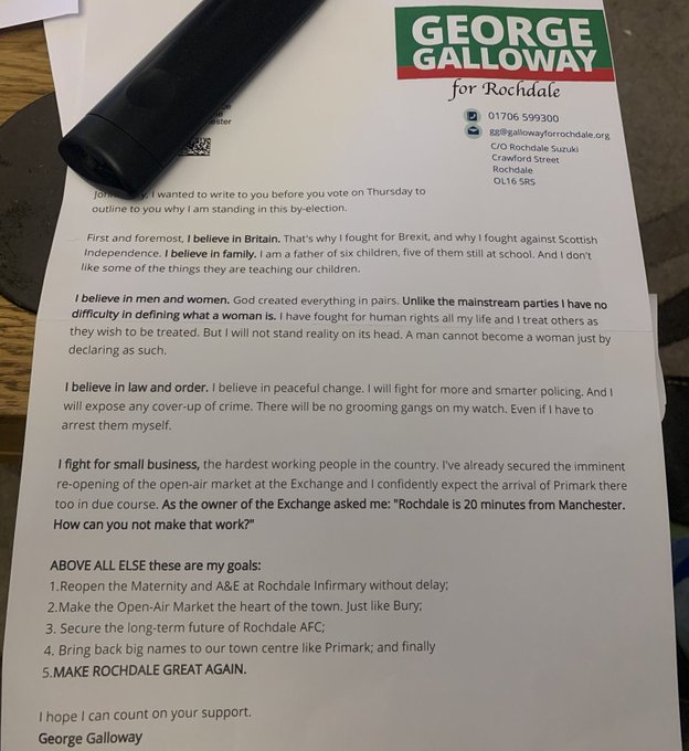 Galloway Homophobia Rochdale