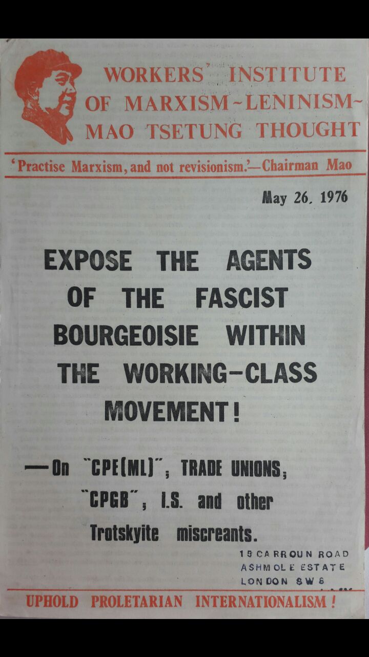 Long Live the Maoist Workers' Institute!