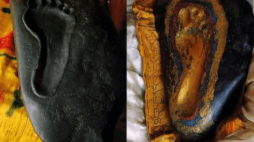 The Buddha is Depicted by His Divine Foot-Print!