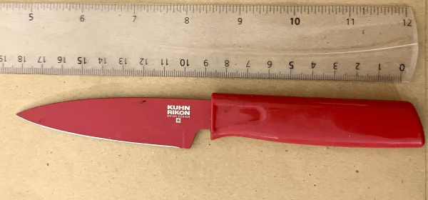A knife used to cut off Marius Gustavson's penis