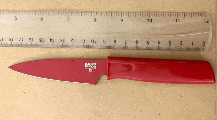 A knife used to cut off Marius Gustavson's penis