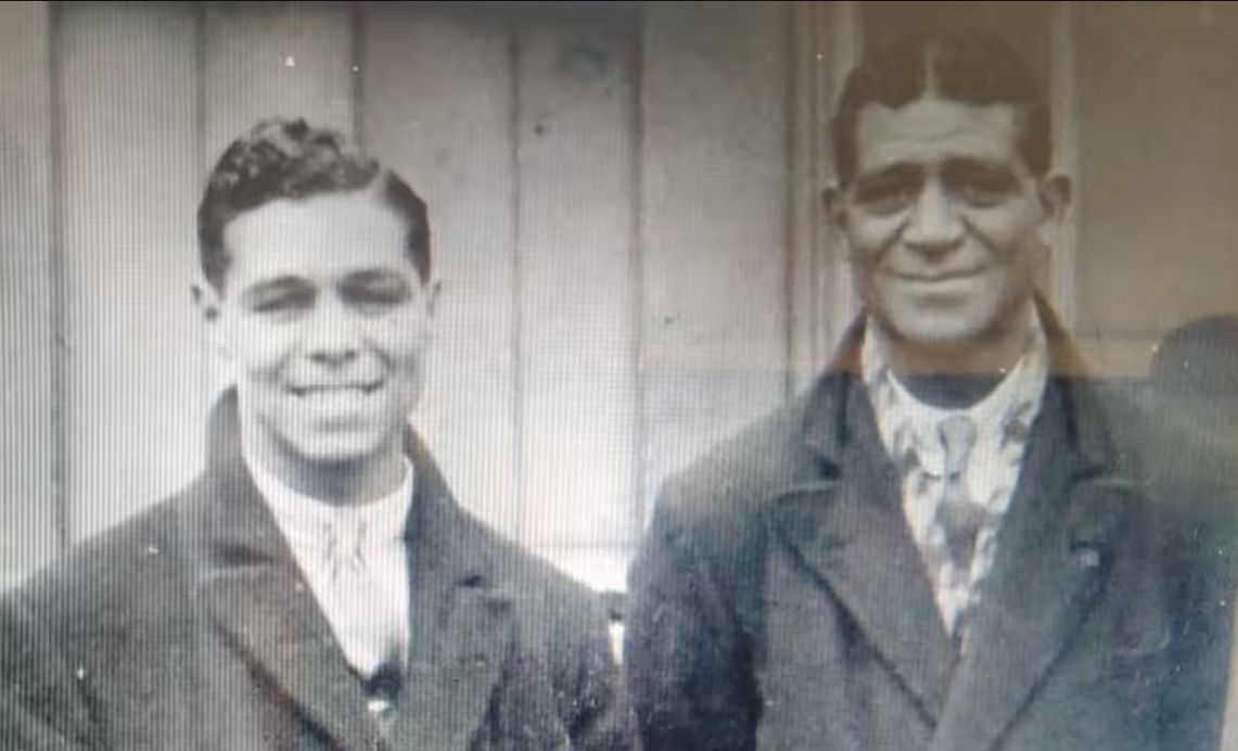 Cuthbert Taylor and his father, Charlie. 