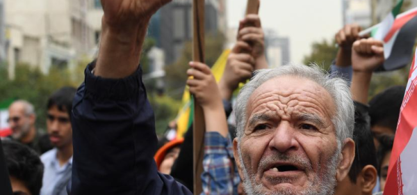 People attend a rally in Tehran, Iran, Nov. 3, 2024