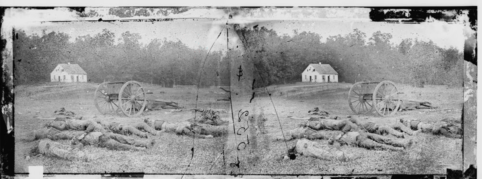 Bodies of Confederate in front of the Dunker church