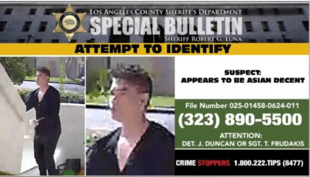 Suspect is "Asian" Male!