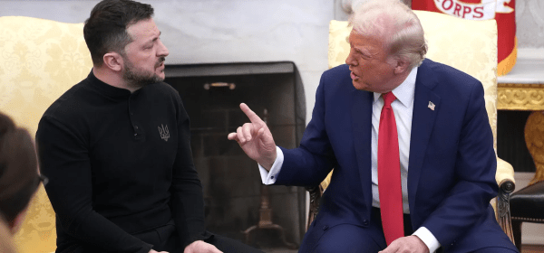 President Trump and Ukrainian President Volodymyr Zelensky meet at the White House on Feb. 28 in Washington, DC. Photo: Andrew Harnik/Getty Images