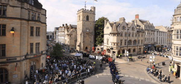 The proclamation ceremony at Carfax Tower in Oxford took place three days after the late Queen's death