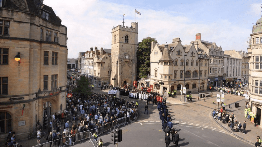 The proclamation ceremony at Carfax Tower in Oxford took place three days after the late Queen's death