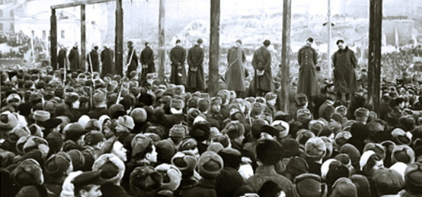 Public punishment of German military criminals in Kiev. 02.02.1946