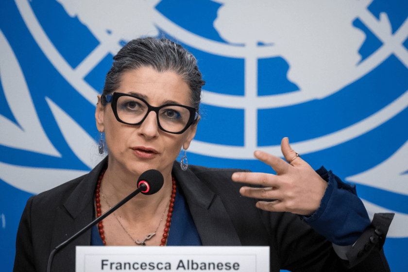 Francesca Albanese, expressed her sorrow for the suffering of Palestinians in the Gaza Strip due to Israeli starvation policies,