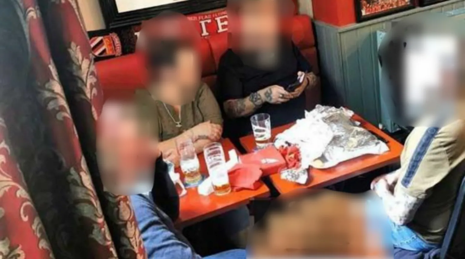Photos uploaded by the far-right group showed them displaying flags and eating a cake with a Swastika symbol on the icing