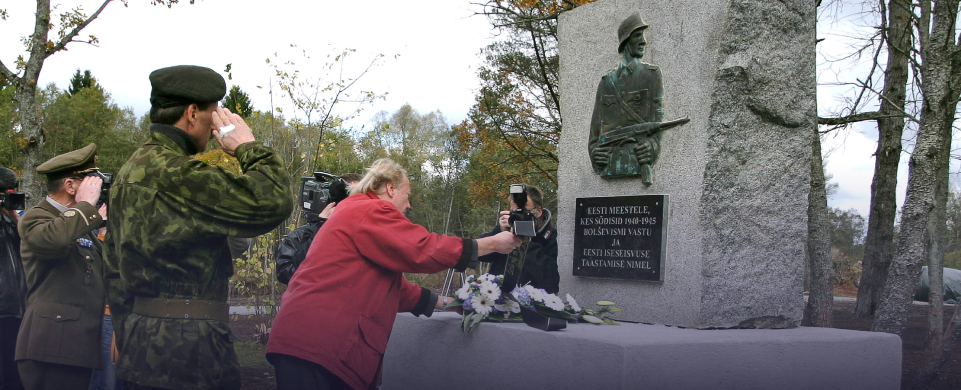 Monument to Estonian SS soldiers, unveiled on the territory of the Museum of the Struggle for the Liberation of Estonia in the village of Lagedi. Estonia. Year 2005. Photo by Viktor Vesterinen / TASS