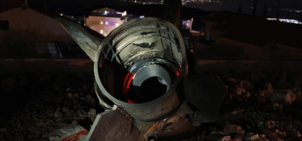 Photo taken on June 16, 2025 shows missile wreckage in Safed, northern Israel. [Photo by David Cohen/JINI via Xinhua]