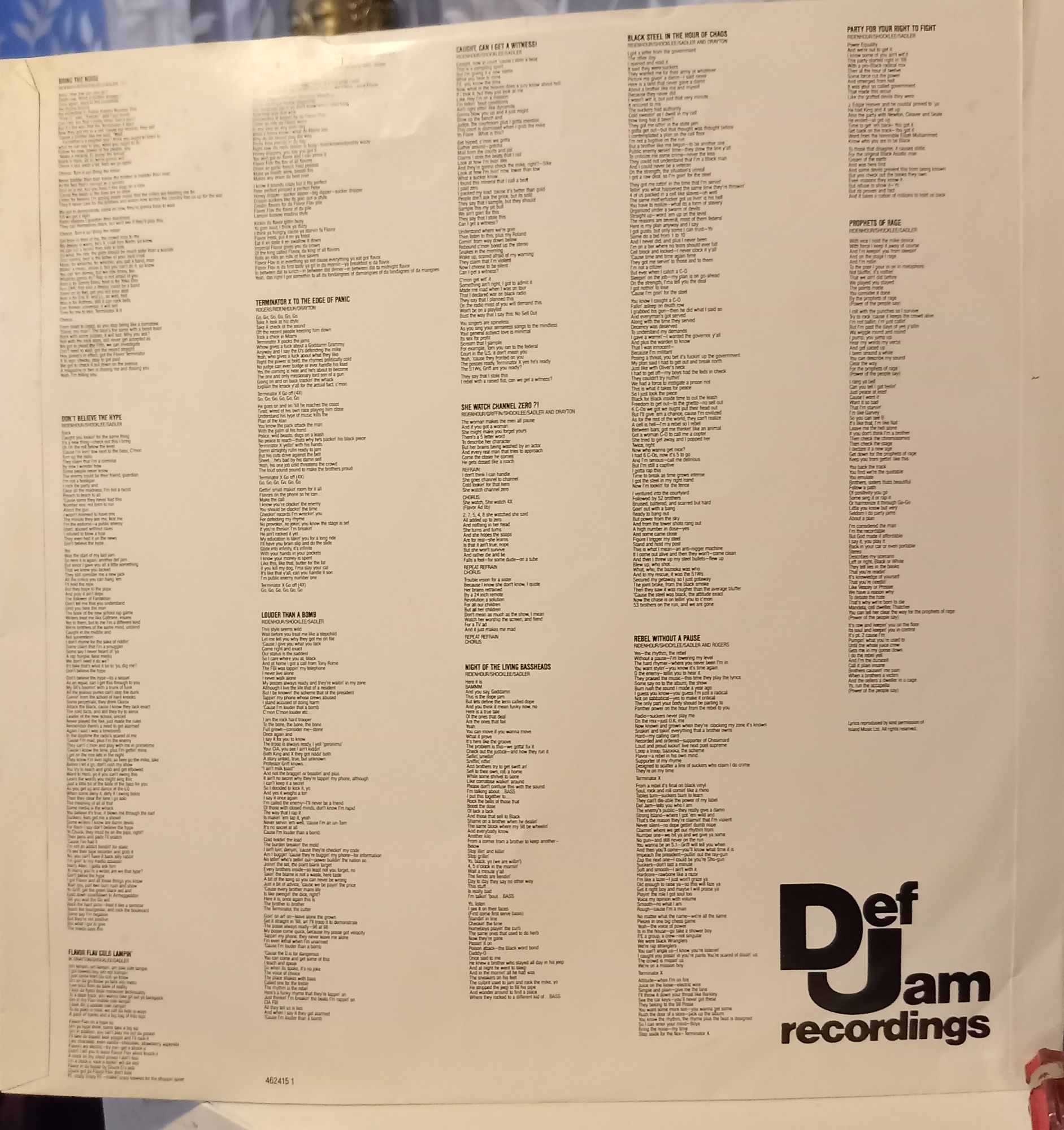 Public Enemy Vinyl 1988