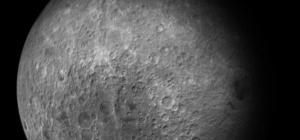 This image created by Chinese researchers shows the moon's far side.