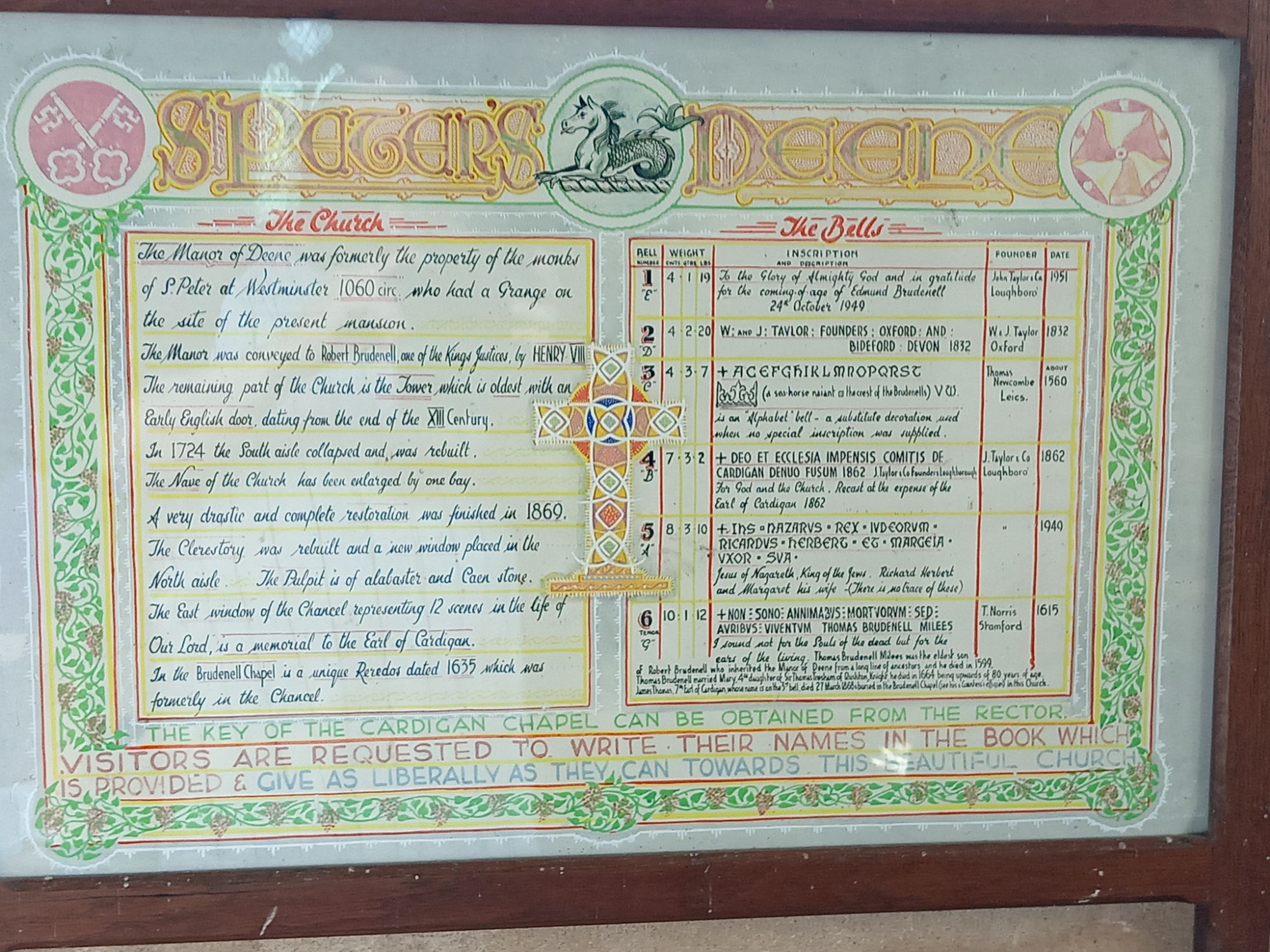 Ancient Document - 1060 CE - St Peter's Church - Deene