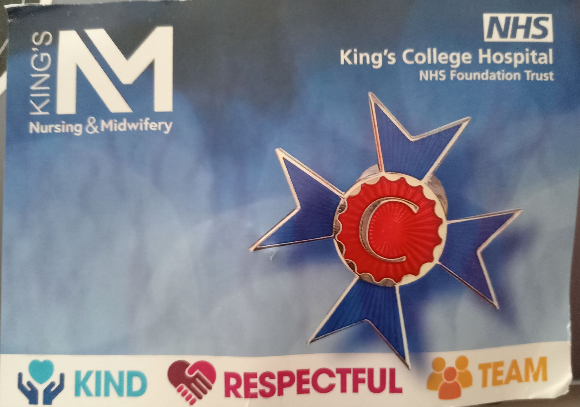 NHS King's College Hospital - Covid Star Certificate