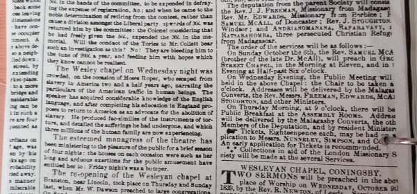 Moses Roper - Escaped US Slave!