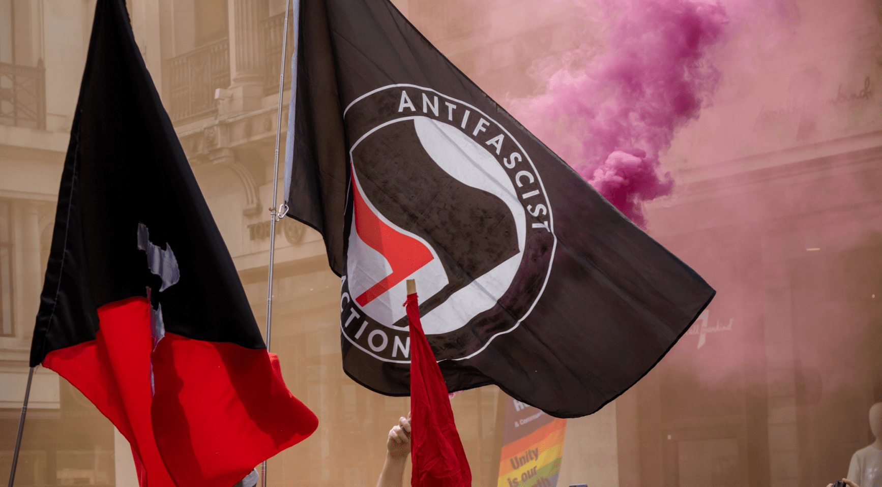 Antifa flag at an anti-facism rally in London - Credit: Triumph0828 / DepositPhotos - License: DepositPhotos