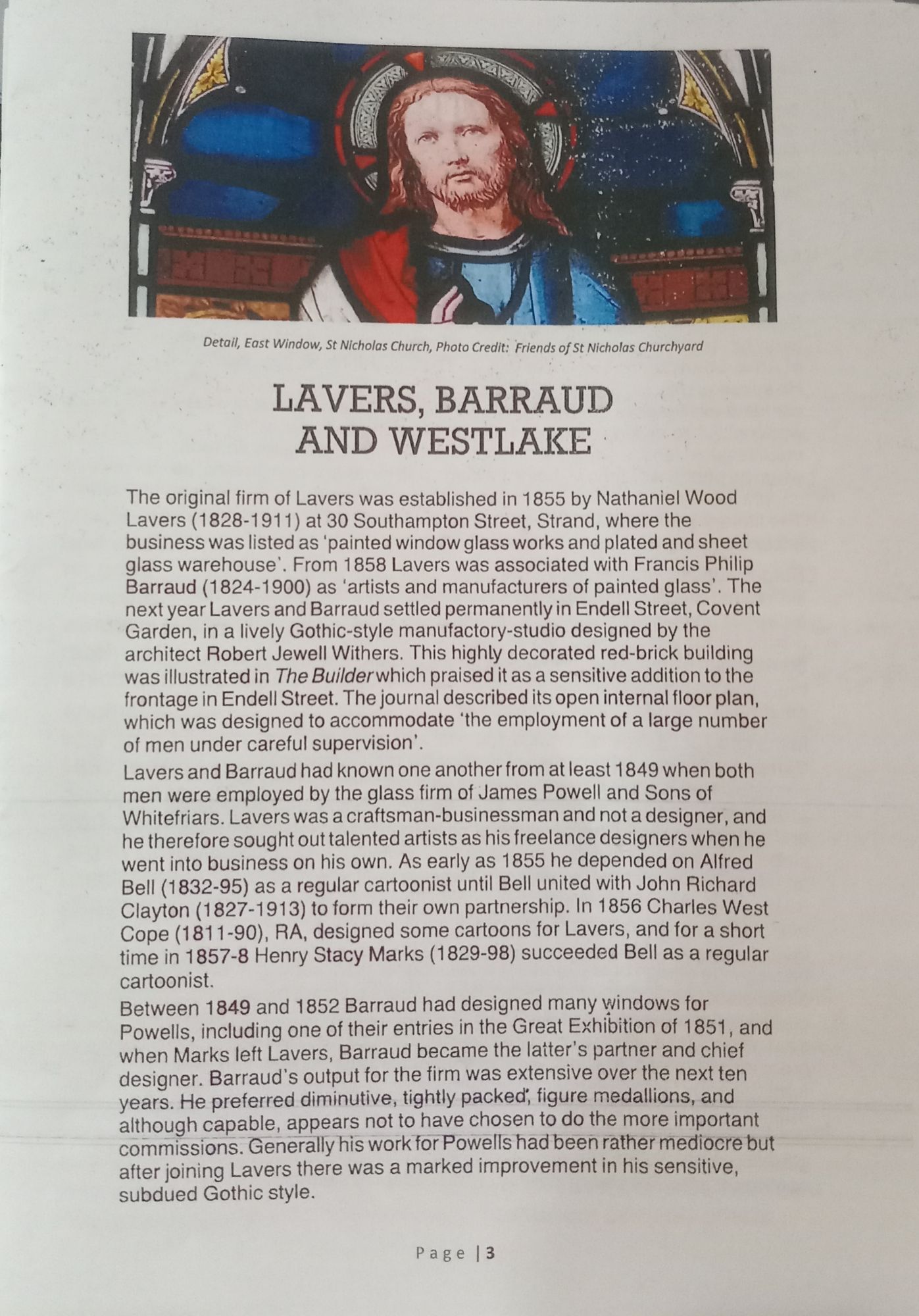 St Nicholas Church Stain Glass Window Manufacturers!