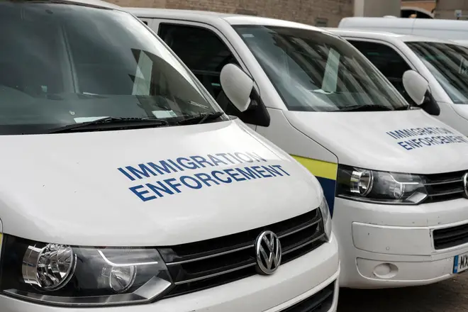 Immigration enforcement vans,London,UK. 