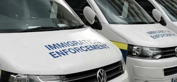 Immigration enforcement vans,London,UK.