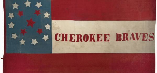 Flag of the 1st Cherokee Mounted Rifles. (Image Courtesy of Wilson’s Creek National Battlefield; WICR 30118)