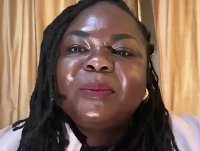 Jennifer Melle was racially abused after refusing to refer to a paedophile by female pronouns. Picture: LBC