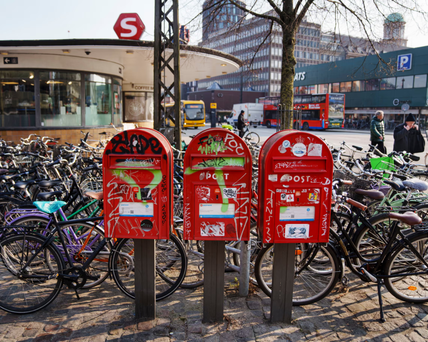 PostNord, which will continue to deliver letters in Sweden, has said it will refund unused Danish stamps for a limited time. Photograph: Liselotte Sabroe/EPA