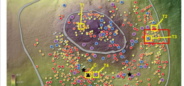 Photogrammetry map of Brusselstown Ring showing locations of what may be roundhouse footprints!