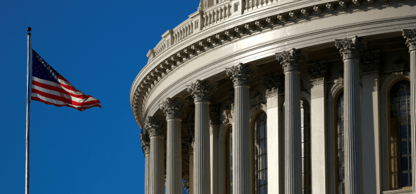 An American flag flies outside of the US Capitol dome in Washington, US, Jan 15, 2020. [Photo/Agencies]