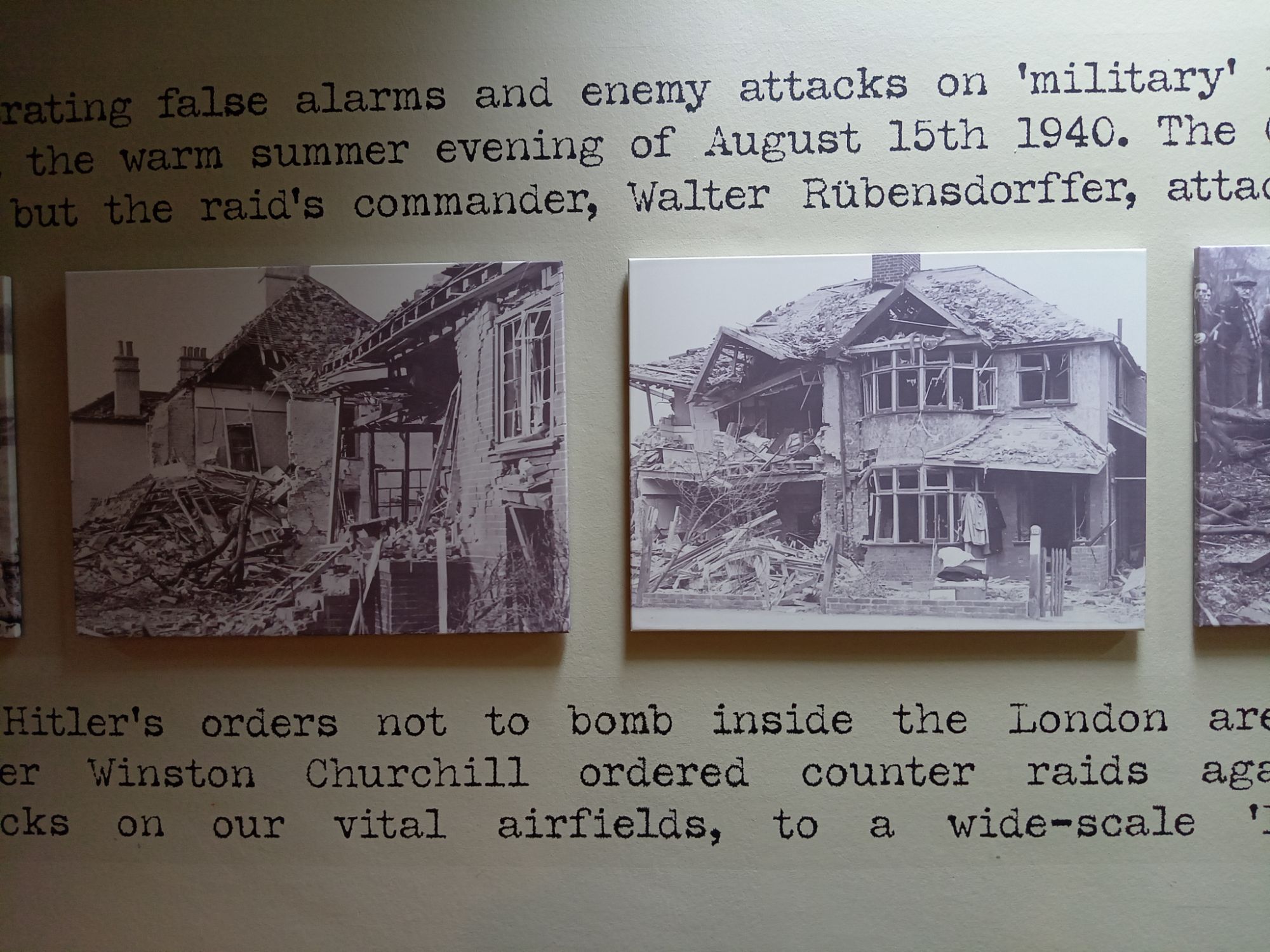 Bomb Damage on the Edge of Croydon Aerodrome