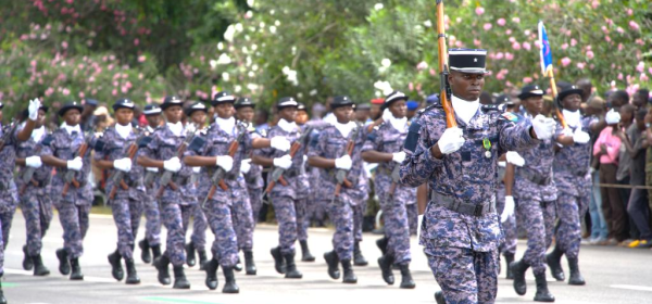Military personnel participate in Togo's Independence Day parade in Lome, Togo, April 27, 2026. (Xinhua/Si Yuan)