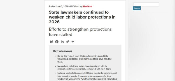 Illegal child labour persists in the U.S. as legal protections backslide