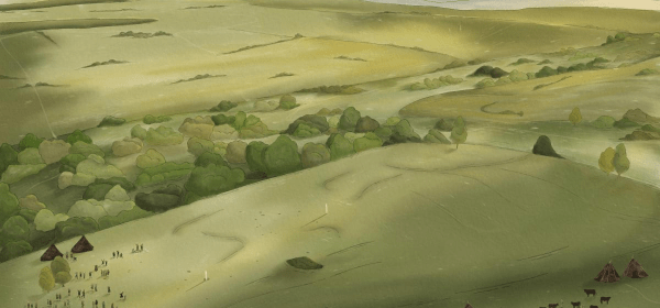 Timeline and reconstruction of summer solstice celebrations as they might have appeared at Bulford 5000 years ago © Wessex Archaeology