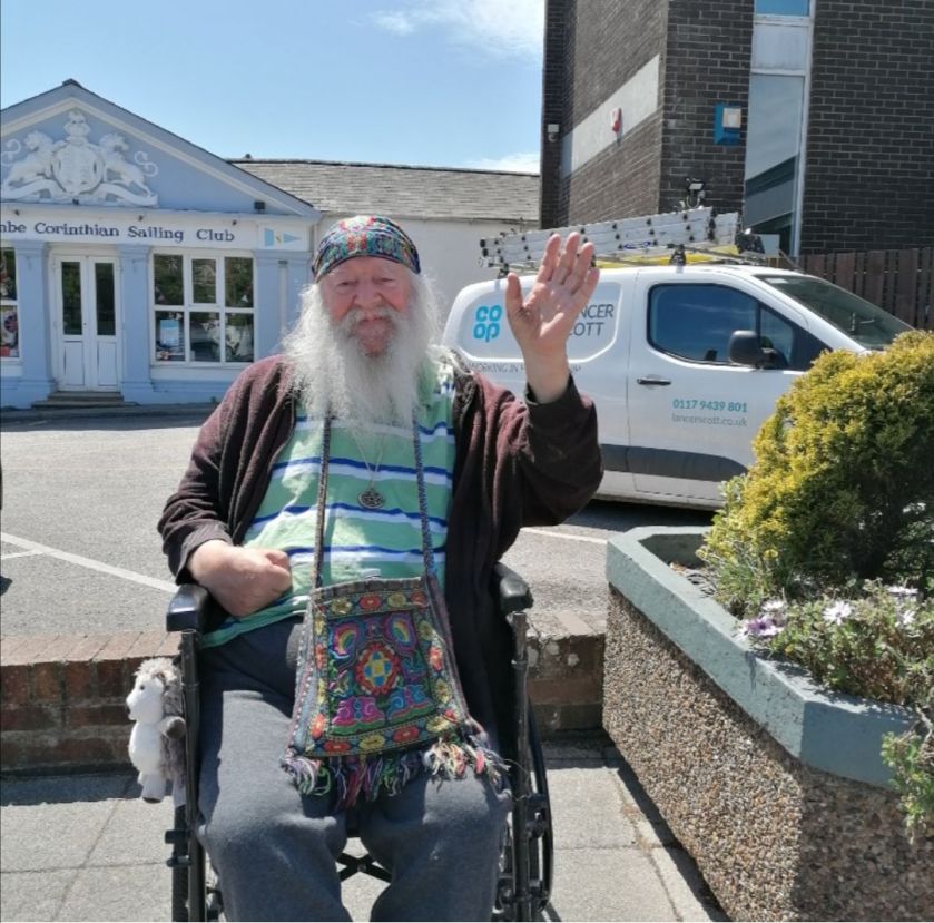 Dad Waving in Torbay!