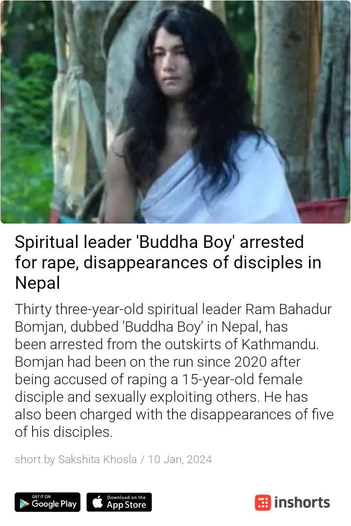 ‘Buddha Boy’ Bomjan acquitted by court – Where did he go after release?
https://english.nepalnews.com/s/nation/buddha-boy-bomjan-acquitted-by-court-where-did-he-go-after-release/