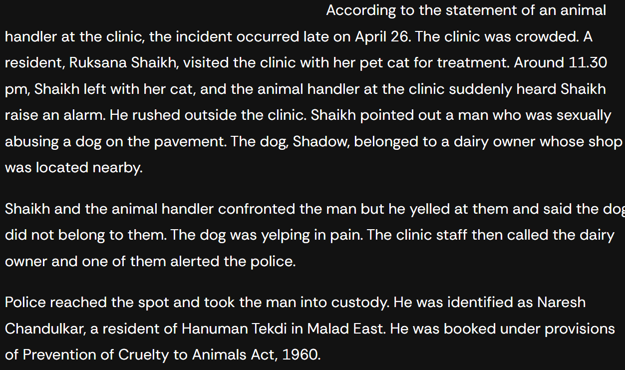 45-year-old man arrested for sexually abusing a dog on a pavement in Malad | Mumbai News - The Times of India