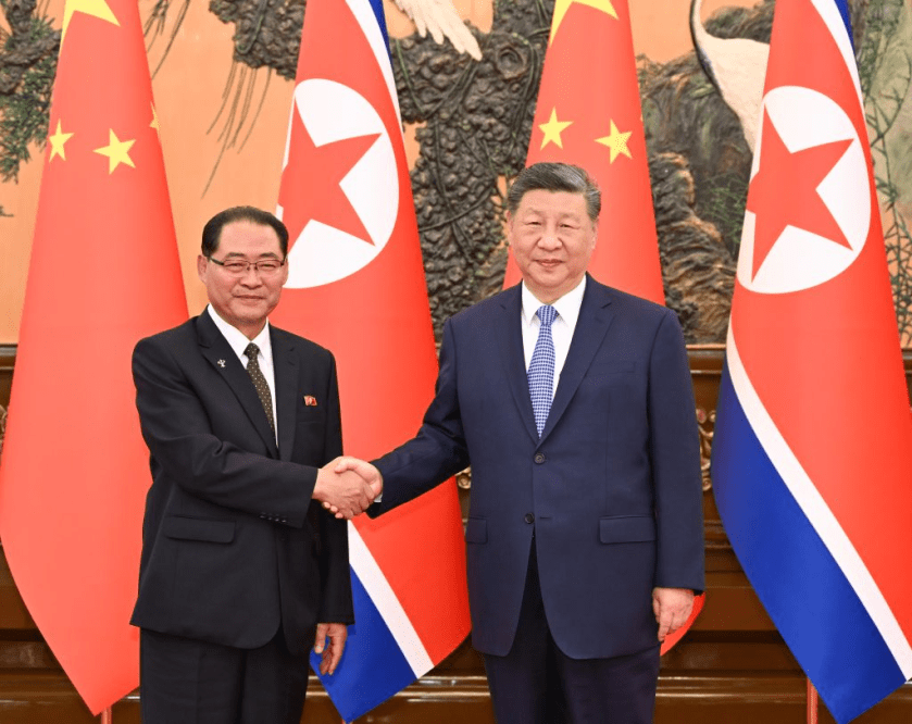 General Secretary of the Communist Party of China Central Committee and Chinese President Xi Jinping meets with Pak Thae Song, premier of the Cabinet of the Democratic People's Republic of Korea (DPRK), at the Great Hall of the People in Beijing, capital of China, on July 10, 2026. Pak is also a member of the Presidium of the Political Bureau of the Central Committee of the Workers' Party of Korea and vice president of the State Affairs Commission of the DPRK. (Xinhua/Li Xiang)