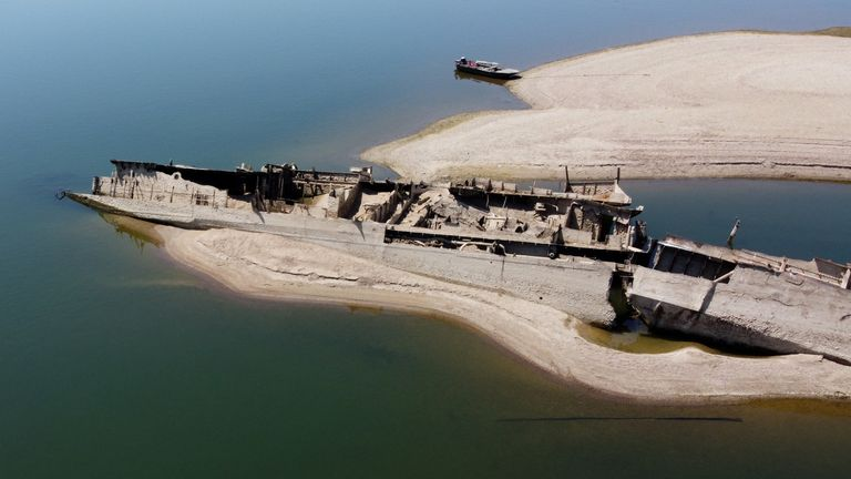 Nazi German Military Shipping Wrecks - River Danube - Drought 2026!