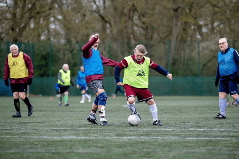 Walking football session in Chelmsford, Essex (Pix via Tony Kershaw / SWNS)