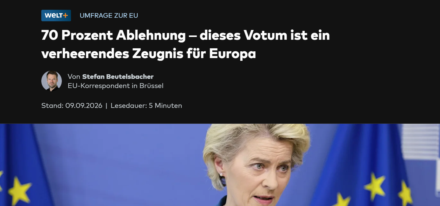 EU 70 Percent Negative Views