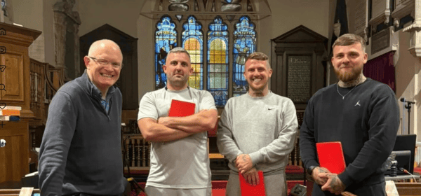 Rev David Whyte (left) with South London Patriots activist and convicted fraudster Billy Cooper (second from left)