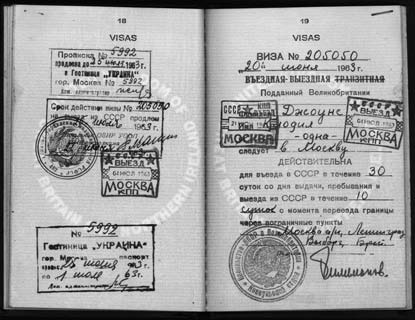 Pages from the British passport of Claudia Jones!