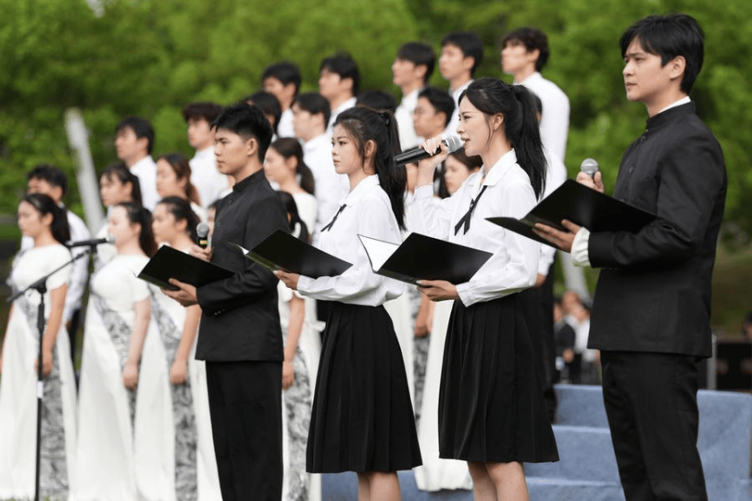 ceremony marking the 81st anniversary of the victory