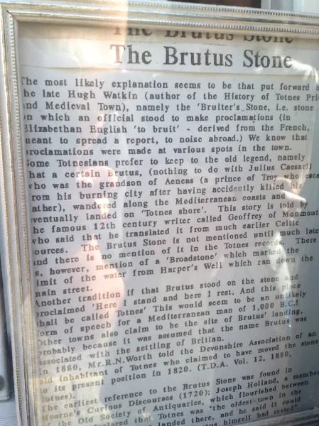 The History of the "Brutus Stone" - Totnes!