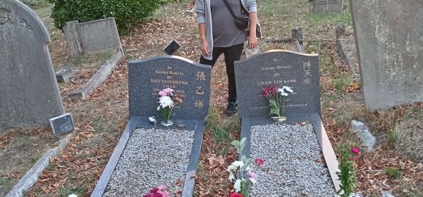 Gee Stands with Her Grandparents Who Came to England in the 1950s & 1960s!