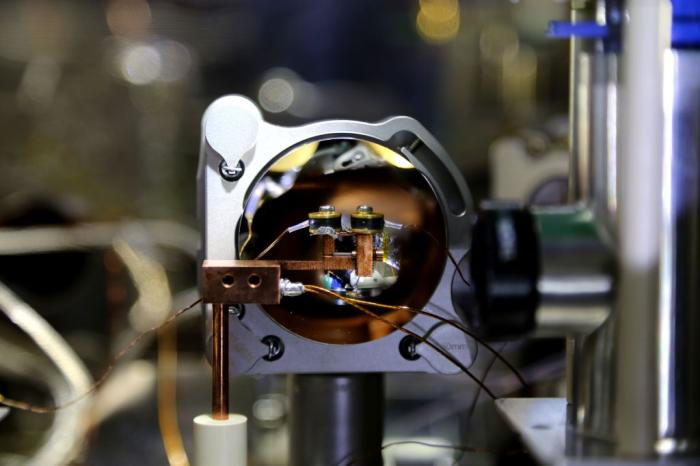 The core of the experimental nuclear clock apparatus. (Photo provided by the research team)